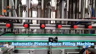Automatische Servomotor-Kolbenpumpen-Sauce-Füllmaschine für Flasche/Glas