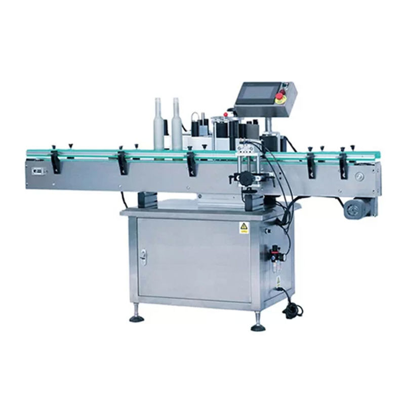 Automatic Three Roller Sticker Labeling Machine For Round Bottle Positioning