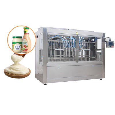 Automatische 250 ml 500 ml Glasflasche Gläser Sahne Käse Soße Füllmaschine mit Heizung und Mxing