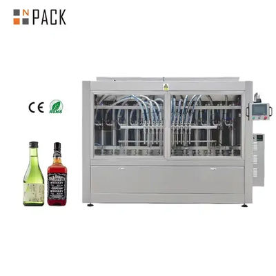 Vollautomatische Servo-Motor-Kolbenpumpen-Weinproduktionslinie, Spirituosen-Gin-Flaschenfüllmaschine