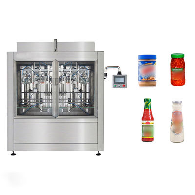 Automatische lineare 48-56 Bpm Glas-Plastikflasche 250 ml 500 ml Bbq Sauce Füllmaschine