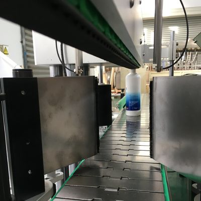 Npack PLC-Steuerung Automatische Zwei-Seiten-Kennzeichnungsmaschine für runde und quadratische Plastikflaschen