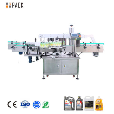Hochgeschwindigkeits-automatische selbstklebende Etikettiermaschine für Doppel-Zwei-Seiten-Quadrat-Flachglasflaschen aus Kunststoff