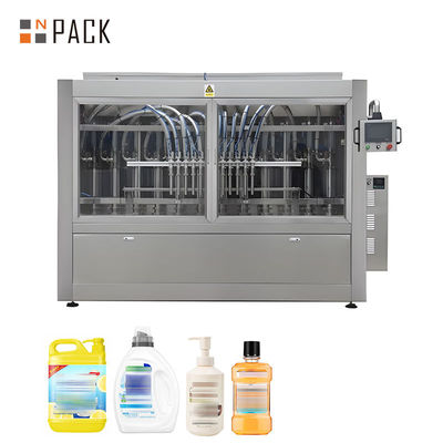 Automatische 100-ml-5000-ml-Kolbenpumpen-Chemikalienflaschenfüllmaschine mit SPS-Steuerung